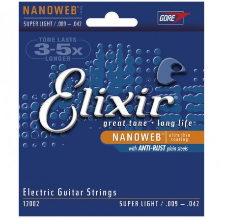 Elixir Nanoweb 12002 Cuerdas guitarra electrica envio gratis
