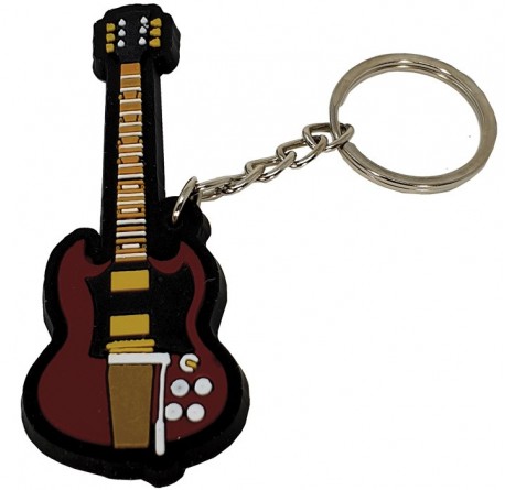 Llavero guitarra electrica SG RBK-0115 goma regalo para musicos envío gratis correos