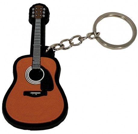 Llavero guitarra acústica RBK-0016 goma regalo para musicos envío gratis correos