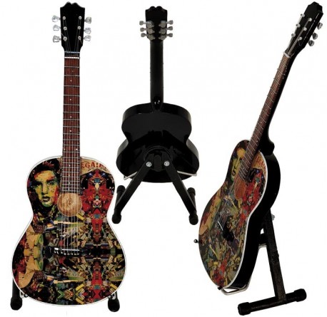 Miniatura guitarra acustica MGT-7832 Elvis Presley regalo para músicos envío gratis