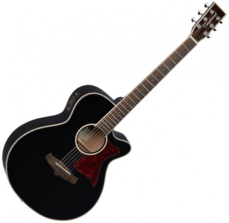 Tanglewood TW4BS  Guitarra electroacústica Mini Jumbo color negro translúcido envío gratis