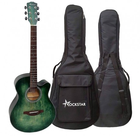 Rockstar SA-4000BL Guitarra acústica con cutaway y funda envío gratis