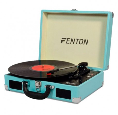 Giradiscos Fenton RP115 maleta azul tocadiscos bluetooth envío gratis