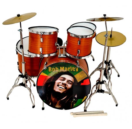 Miniatura bateria acustica MDR-0107 Bob Marley Regalo musical envio gratis