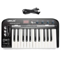 Worlde KS25A Controlador de teclado multifunción USB MIDI envio gratis