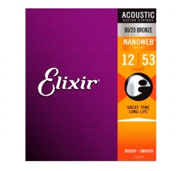 Elixir Nanoweb 11052 Light Acoustic juego cuerdas para guitarra acustica envio gratis