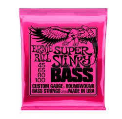 Ernie Ball 2834 Super Slinky 45-100 cuerdas para bajo de 4 cuerdas envio gratis