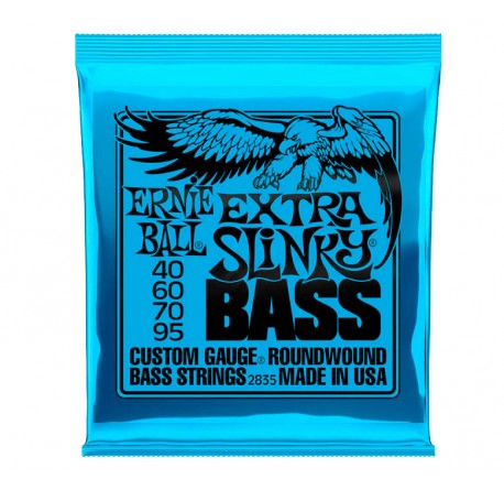 Ernie Ball 2835 Extra Slinky Bass 40-95 cuerdas para bajo de 4 cuerdas envio gratis