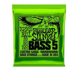 Ernie Ball 2836 Regular Slinky Bass  45-130 cuerdas para bajo de 5 cuerdas envio gratis