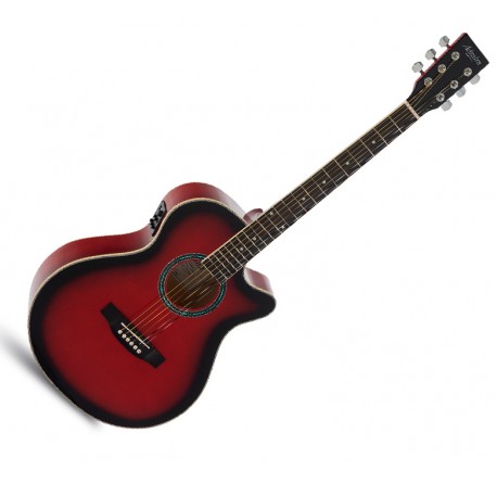 Admira Indiana roja brillo guitarra electroacústica envio gratis