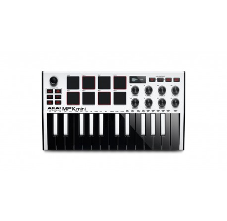 Akai MPK MINI MK3 White Teclado Controlador Midi con Software MPC Beats envio gratis