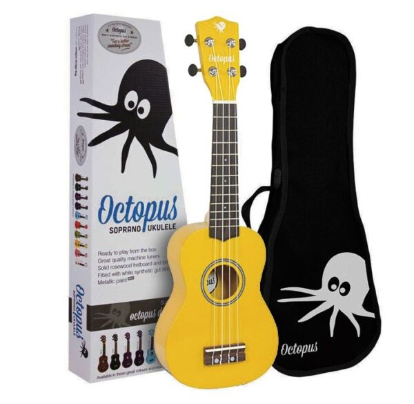 Octopus UK-205 YW Ukelele soprano amarillo envio gratis