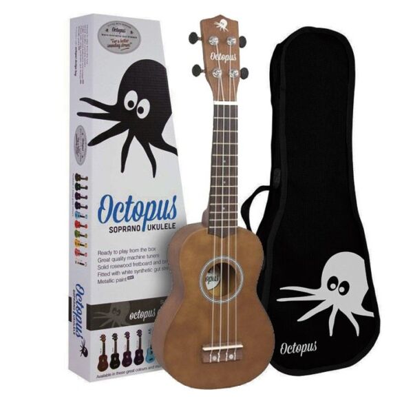 Octopus UK-205 BR Ukelele soprano color marrón envio gratis