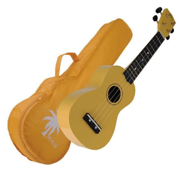 Maui MUK10-YW Ukelele soprano amarillo con funda