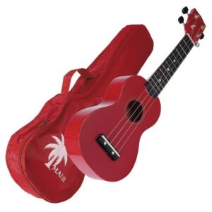Maui MUK10-RD Ukelele soprano rojo con funda envío gratis