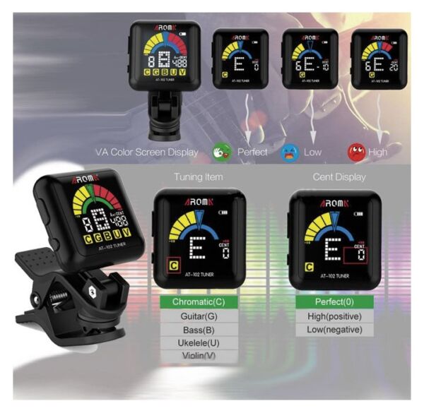 Aroma AT-102 Afinador cromatico envio gratis
