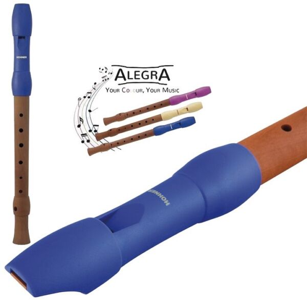 Flauta dulce Hohner ALEGRA boquilla azul envio gratis