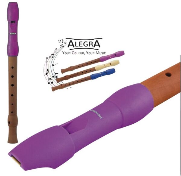 Flauta dulce Hohner ALEGRA boquilla rosa envio gratis