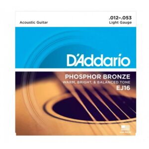 D’addario EJ16 (12-53)  Cuerdas guitarra acustica envío gratis