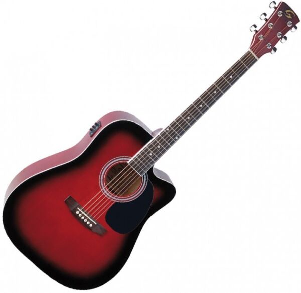 Soundsation Yellowstone DNCE-RDS Guitarra electroacustica roja envio gratis