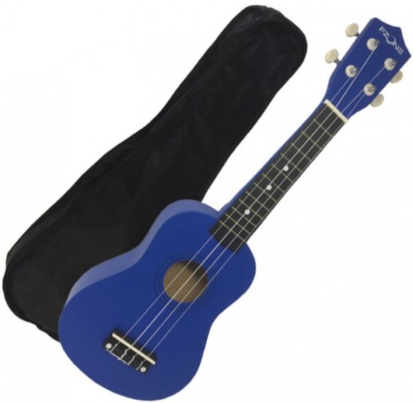 Fzone UK-02SB MBL Ukelele soprano con funda azul oscuro envío gratis