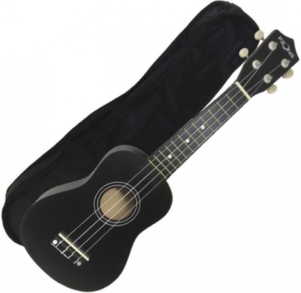 Fzone UK-02SB BK Ukelele soprano con funda negro envío gratis