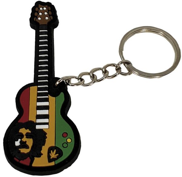Llavero guitarra electrica Rasta RBK-0108 goma regalo para musicos envío gratis correos