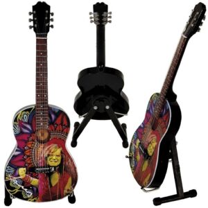 Miniatura guitarra acustica MGT-6491 Janis Joplin regalo para músicos envío gratis