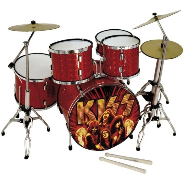 Miniatura batería acustica MDR-0121 roja cromado regalo para músicos envío gratis