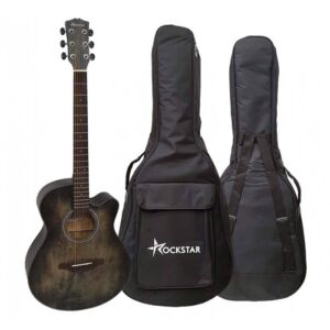 Rockstar SA4000BK Guitarra acústica cutaway y funda envío gratis