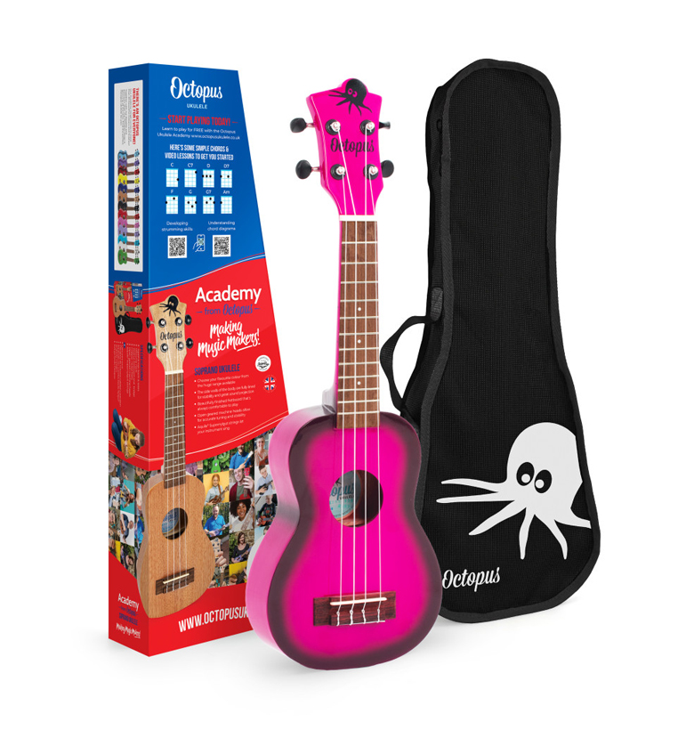 Ukelele soprano Octopus UK-205PKB rosa burst envío gratis 3 Ukelele soprano Octopus UK-205PKB rosa burst envío gratis