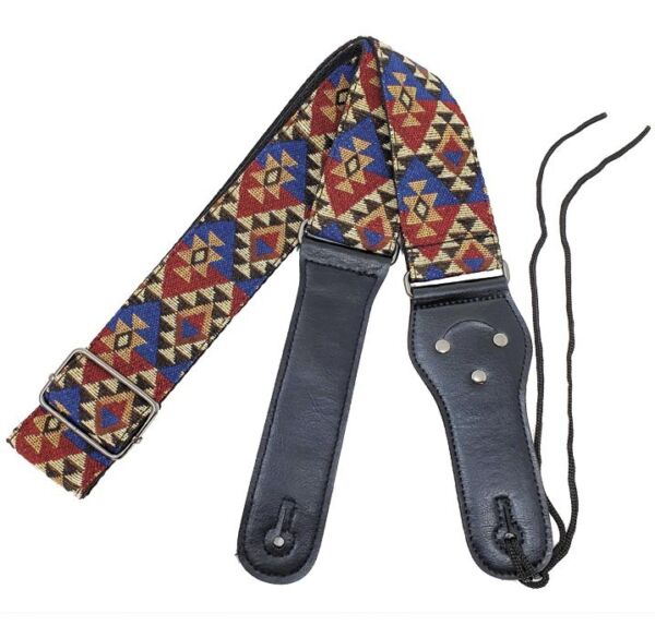 Correa guitarra y bajo Rockyou S-806 diseño azteca envio gratis
