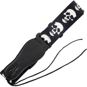 Forest S-008-14 Correa guitarra y bajo calaveras BK-WH envio gratis