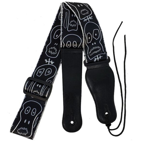 Correa guitarra y bajo Forest S-008-4 calaveras Satriani envio gratis