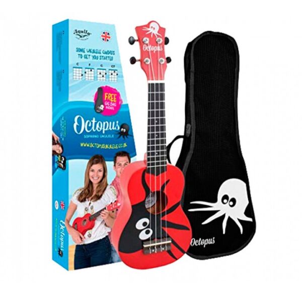 Ukelele Octopus soprano UK205KAR Kane rojo pulpo envio gratis