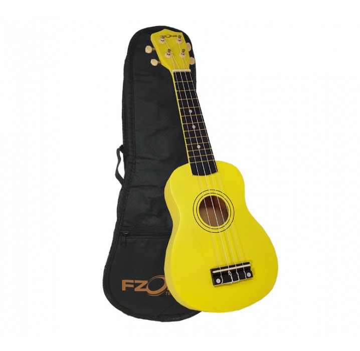 Ukelele soprano con funda Fzone UK-02SB YW amarillo envío gratis