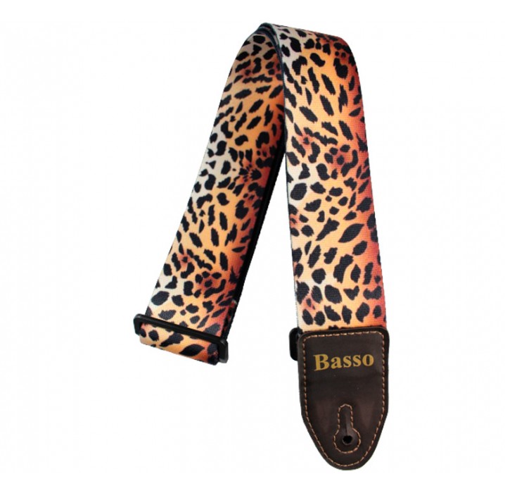 Correa para guitarra Basso Salvaje leopardo EX16 envio gratis