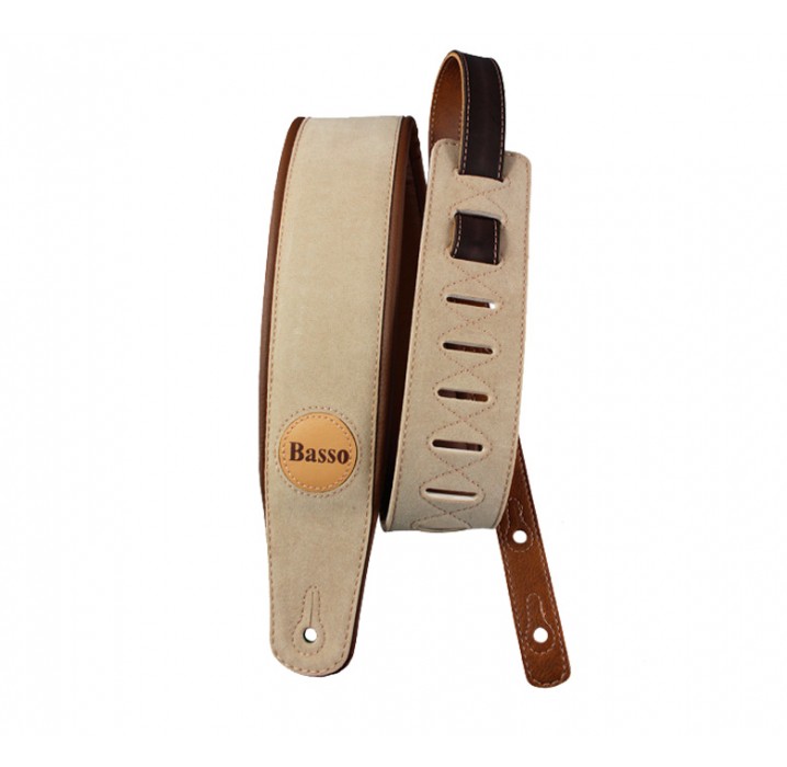 Correa para guitarra Basso ante sintético beige acolchada CLA01 envio gratis