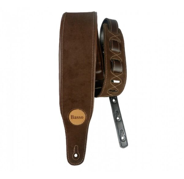 Correa para guitarra Basso ante sintético marrón acolchada FB02BN envio gratis