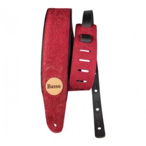 Basso Serie cuero roja floreada VTSL53 Correa para guitarra envio gratis