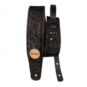 Basso Serie cuero negra floreada VTSL52 Correa para guitarra envio gratis