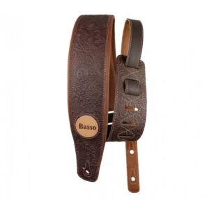 Basso Serie cuero marrón  floreada VTSL82 Correa para guitarra envio gratis