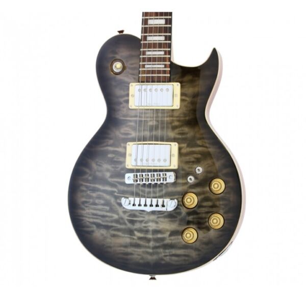 Aria Royale Negra PE480BK guitarra eléctrica tipo Les Paul envio gratis