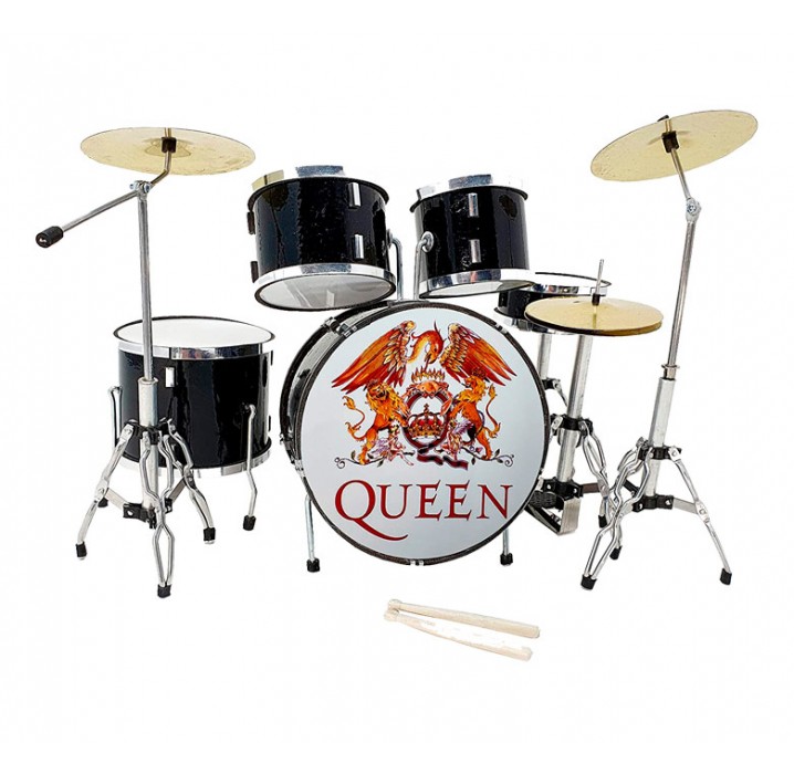 Miniatura bateria acustica The Queen MDR-0022 color negro envio gratis