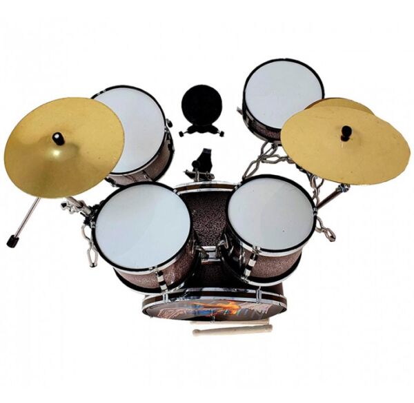 Bateria musical adorno MDR-0107 The queen negra sunburst envio gratis