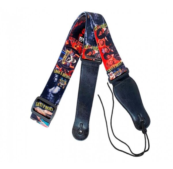 Correa para guitarra y bajo Rockyou S008F Guns & Roses envio gratis