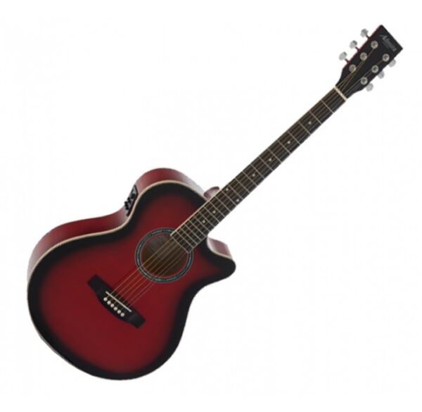 Admira Indiana roja satinada guitarra electroacústica envio gratis