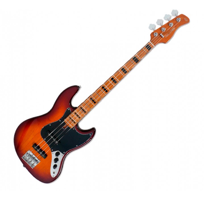 Basse 4 Cordes Marcus Miller V3-4 2nd Gen - Corps Acajou, Manche érable - Finition Orange