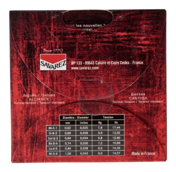 Savarez 510AR Alliance Cantiga cuerdas para guitarra clásica tensión normal envio gratis