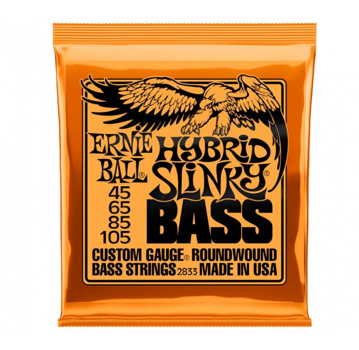 Ernie Ball 2833 Hybrid Slinky 45-105 cuerdas para bajo de 4 cuerdas envio gratis